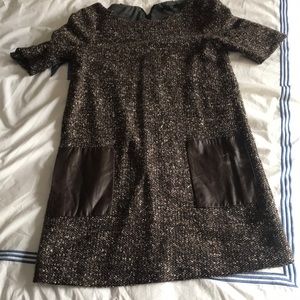 Tibi Dresses - Leather and threaded shift dress Tibi Dresses - Leather and threaded shift dress